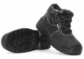 Ботинки утепленные ПУ защитные, рабочие 3208М, черный
